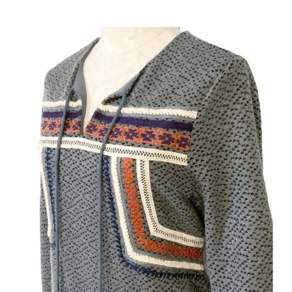 Esley Embroidered Knit Sweater Dress M - Picture 8 of 10